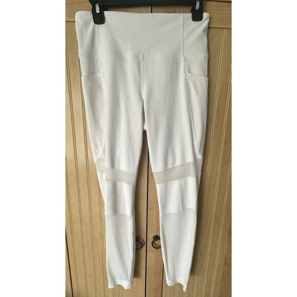 Athleta Meshblock Pocket Pura Tight in White | Size Medium *READ* - Picture 1 of 5